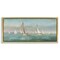 Stupell Industries Sailboat Fleet Ocean Waves Framed Floater Canvas Wall Art